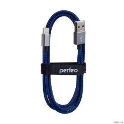 PERFEO ������ USB2.0 A ����� - USB Type-C �����, �����-�����, ����� 3 �. (U4904)  [��������: 2 ������]