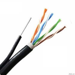 5bites ������ US5505-305CPE-M ����� ���� UTP/SOLID/5E/24AWG/COPPER/PE+PVC/BLACK/OUTDOOR/MESSENGER/DRUM/305M  [��������: 1 ���]