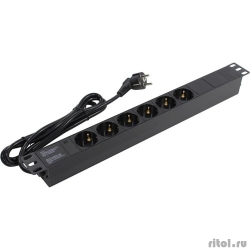 Exegate EX280827RUS ���� ������� ExeGate ServerPro PDU-19H602 Al-6S-EU2, 19",1U,����, 6Schuko, ���������, 2�  [��������: 1 ���]