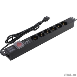 Exegate EX280834RUS ���� ������� ExeGate ServerPro PDU-19H609 Al-6S-C14-2, 19",1U,����, 6Schuko, ������ � C14 2�, SPD1  [��������: 1 ���]