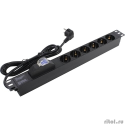 Exegate EX280835RUS ���� ������� ExeGate ServerPro PDU-19H610 Al-6S-EU2.5-1P, 19",1U,����,6Sch,���������,2.5�,��� ������  [��������: 1 ���]