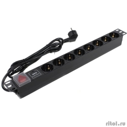 Exegate EX280846RUS ���� ������� ExeGate ServerPro PDU-19H807 Al-8S-EU2-SW-SPD1, 19",1U,����, 8Sch, ���������, 2�, SPD1  [��������: 1 ���]