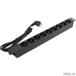 Exegate EX280849RUS ���� ������� ExeGate ServerPro PDU-19H903 Al-9S-EU2, 19",1U,����, 9Schuko, ���������, 2�  [��������: 1 ���]