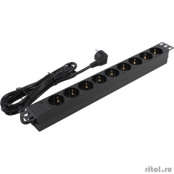 Exegate EX280851RUS ���� ������� ExeGate ServerPro PDU-19H905 Al-9S-EU3, 19",1U,����, 9Schuko, ���������, 3�  [��������: 1 ���]