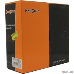 Exegate EX281812RUS ������ Exegate  FUTP4-C5e-CCA-S24-IN-PVC-GY-100 FTP 4 ���� ���.5e CCA, 24AWG, �����, ����� 100�, �����, PVC  [��������: 1 ���]