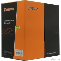 Exegate EX281815RUS ������ Exegate  UTP4-C5e-CU-S25-IN-PVC-GY-305 UTP 4 ���� ���.5e ����, 25AWG, ����� 305�, �����,  PVC  [��������: 1 ���]