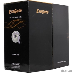 Exegate EX281813RUS ������ Exegate  UTP4-C6-CU-S23-IN-PVC-GY-305 UTP 4 ���� ���.6  ����, 23AWG, ����� 305�, ����� PVC  [��������: 1 ���]