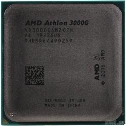 CPU AMD Athlon 3000G OEM  (YD3000C6M2OFH) {3.5GHz, 5MB, 35W, AM4, with Radeon Vega 3 Graphics}  [��������: 1 ���]
