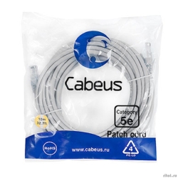 Cabeus PC-UTP-RJ45-Cat.5e-10m-LSZH ����-���� U/UTP, ��������� 5�, 2xRJ45/8p8c, ����������������, �����, LSZH, 10�  [��������: 2 ������]