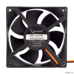 Gembird ���������� 80x80x25, ������., �����, 3 pin/4pin Molex, ������ 30 �� (S8025H-3P4M)  [��������: 3 ������]