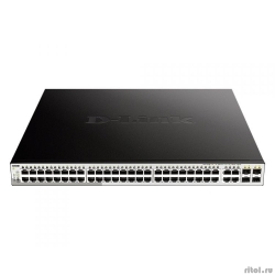 D-Link DGS-1210-52MP/FL1A ����������� L2 ���������� � 48 ������� 10/100/1000Base-T � 4 �����-������� 100/1000Base-T/SFP (48 ������ PoE 802.3af/at, PoE-������ 370 ��)  [��������: 1 ���]