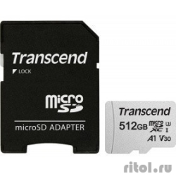 Micro SecureDigital 512Gb Transcend  Class10 TS512GUSD300S-A + adapter  [��������: 1 ���]
