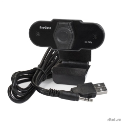 Exegate EX287386RUS ���-������ ExeGate BlackView C525 HD Tripod (������� 1/3" 1,3 ��, 1280�720, 720P, 30fps, 4-�������� ��������, USB+35mm Jack, ������������� �����, �������� � ���������������)  [��������: 1 ���]