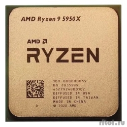 CPU AMD Ryzen 9 5950X OEM (100-000000059) {3,40GHz, Turbo 4,90GHz, Without Graphics AM4}  [��������: 1 ���]
