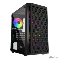 Powercase CMIMTB-L3 ������ Mistral Micro T3B, Tempered Glass, Mesh, 2x 140mm + 1� 120mm 5-color fan, ������, mATX  (CMIMTB-L3)  [��������: 1 ���]