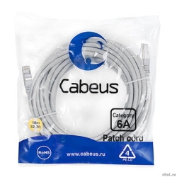 Cabeus PC-SSTP-RJ45-Cat.6a-10m-LSZH ����-���� S/FTP, ��������� 6� (10G), 2xRJ45/8p8c, ��������������, �����, LSZH, 10�  [��������: 2 ������]