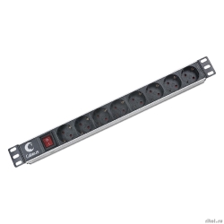 Cabeus PDU-8P ���� ����������� ��� 19" ������, ��������������, 8 �������, 10 A, �����������, ������ ��� ����, ����������� ������  [��������: 2 ������]