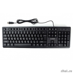Клавиатура Gembird KB-8355U-BL,{USB,черный, 104 клавиши, кабель 1,5м}  [Гарантия: 1 год]