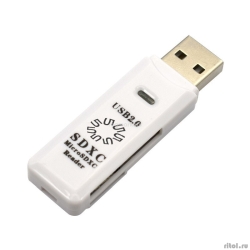 5bites RE2-100WH USB2.0 Устройство ч/з карт памяти 0 / SD / TF / USB PLUG / WHITE  [Гарантия: 6 месяцев]