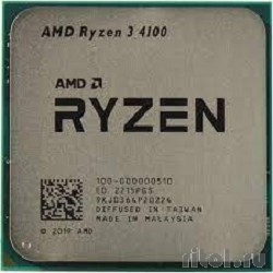CPU AMD Ryzen 3 4100 OEM (100-000000510) { 3,80GHz, Turbo 4,00GHz, Without Graphics,AM4}  [: 1 ]