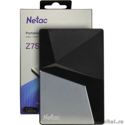 Netac Portable SSD 120GB External Z7S USB 3.2 120Gb NT01Z7S-120G-32BK  [��������: 1 ���]