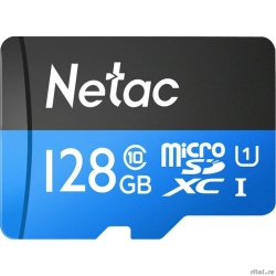 Micro SecureDigital 128GB Netac microSDXC Class10  NT02P500STN-128G-S P500 w/o adapter  [��������: 1 ���]