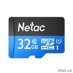 Micro SecureDigital 32GB Netac microSDHC Class10 NT02P500STN-032G-S P500 w/o adapter  [: 1 ]