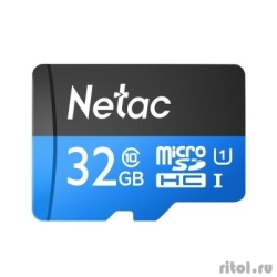 Micro SecureDigital 32GB Netac microSDHC Class10 NT02P500STN-032G-S P500 w/o adapter  [��������: 1 ���]