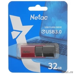 Netac USB Drive 32GB U182 Red USB3.0,retractable [NT03U182N-032G-30RE]  [: 1 ]