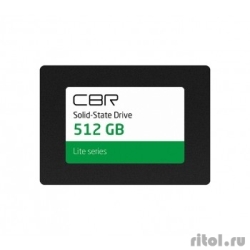 CBR SSD-512GB-2.5-LT22, ���������� SSD-����������, ����� "Lite", 512 GB, 2.5", SATA III 6 Gbit/s, SM2259XT, 3D TLC NAND, R/W speed up to 550/520 MB/s, TBW (TB) 256  [��������: 3 ����]