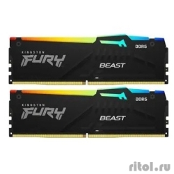 Kingston DDR5 DIMM 32GB DRAM (16GBx2) 5200MHz CL40 FURY Beast Black KF552C40BBAK2-32  [��������: 3 ����]