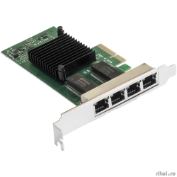 Exegate EX292508RUS ������� ������� ExeGate EXE-I350-T4V2 (PCI-E x4 v2.1, ����� 4xRJ45 (������), 10/100/1000Mbps, Gigabit NIC Intel Chipset NHI350AM4)  [��������: 1 ���]