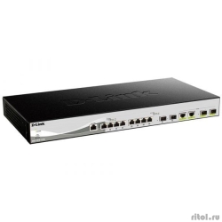 D-Link DXS-1210-12TC/B1A PROJ ����������� L2+ ���������� � 8 ������� 10GBase-T, 2 ������� 10GBase-X SFP+ � 2 �����-������� 10GBase-T/SFP+  [��������: 1 ���]