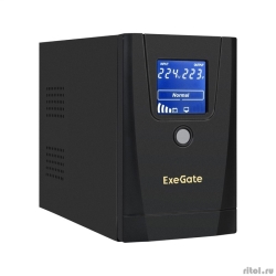 Exegate EX292788RUS ��� ExeGate SpecialPro Smart LLB-1000.LCD.AVR.1SH.2C13.RJ.USB <1000VA/550W, LCD, AVR, 1*Schuko+2*C13, RJ45/11,USB, ������������� ������, Black>  [��������: 2 ����]