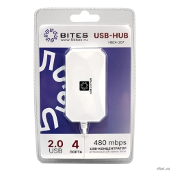 5bites HB24-207WH  4*USB2.0 / USB 60CM / WHITE  [: 6 ]
