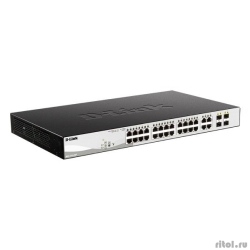 D-Link DGS-1210-28P/F5A ����������� L2 ���������� � 24 ������� 10/100/1000Base-T � 4 �����-������� 100/1000Base-T/SFP (24 ����� PoE 802.3af/at, PoE-������ 193 ��)  [��������: 1 ���]