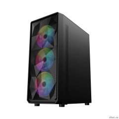 1STPLAYER FD3 Black / ATX / 4x120mm LED fans inc. / FD3-BK-4F1  [��������: 1 ���]