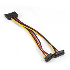 Exegate EX294796RUS ������ ������� SATA ExeGate EX-CC-SATAM2F-0.15A (15pin M/2x15pinF, ������� �������, 0,15�)  [��������: 1 ���]