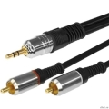 Rexant (17-4225) ���� ������ 3,5�� - 2 RCA, 5�, Gold-������  [��������: 1 ���]