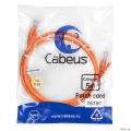 Cabeus PC-UTP-RJ45-Cat.5e-1m-OR ����-���� U/UTP, ��������� 5�, 2xRJ45/8p8c, ����������������, ���������, PVC, 1�  [��������: 5 ���]