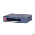 DAHUA DH-CS4005-4ET1GT-60 4-�������� PoE �������� ����������; 4xRJ45 100M (PoE/PoE+/Hi-PoE), 1xRJ45 1G (uplink); �������� �� 60��; PoE watchdog, �� 250�; �������: 53VDC;  [��������: 3 ����]
