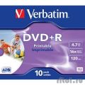 43508  DVD+R Verbatim 16-x, 4.7 Gb, Printable (Jewel Case, 10.)   [: 2 ]