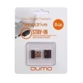 USB 2.0 QUMO 8GB NANO [QM8GUD-NANO-B] Black  [Гарантия: 3 года]