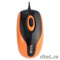 Мышь DELUX "DLM-363B" опт.,mini, 800dpi, USB  (2 кн+скролл), черно-оранжевая  [Гарантия: 1 год]