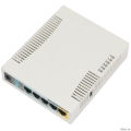 MikroTik RB951Ui-2HnD ������������ �������������,  600Mhz CPU, 128MB RAM, 5xLAN, built-in 2.4Ghz 802b/g/n  [��������: 1 ���]