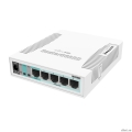 MikroTik RB260GS (CSS106-5G-1S)(r2) ���������� �����������, RouterBOARD 260GS 5-port Gigabit smart switch with SFP cage, SwOS, plastic case, PSU  [��������: 1 ���]