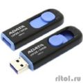 A-DATA Flash Drive 64Gb UV128 AUV128-64G-RBE {USB3.0, BLACK/BLUE}  [��������: 1 ���]