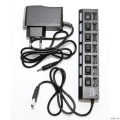 5bites HB27-203PBK ������������ 7*USB2.0 / �� 5�-2� / 1M / BLACK  [��������: 6 �������]