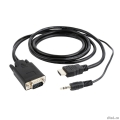 ������ HDMI->VGA Cablexpert A-HDMI-VGA-03-10M, 19M/15M + 3.5Jack, ����, �����.�������, 10�, ������, �����  [��������: 2 ������]