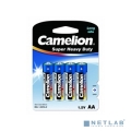 Camelion R 6 Blue BL-4 (R6P-BP4B, батарейка,1.5В)  (4 шт. в уп-ке)  [Гарантия: 1 год]